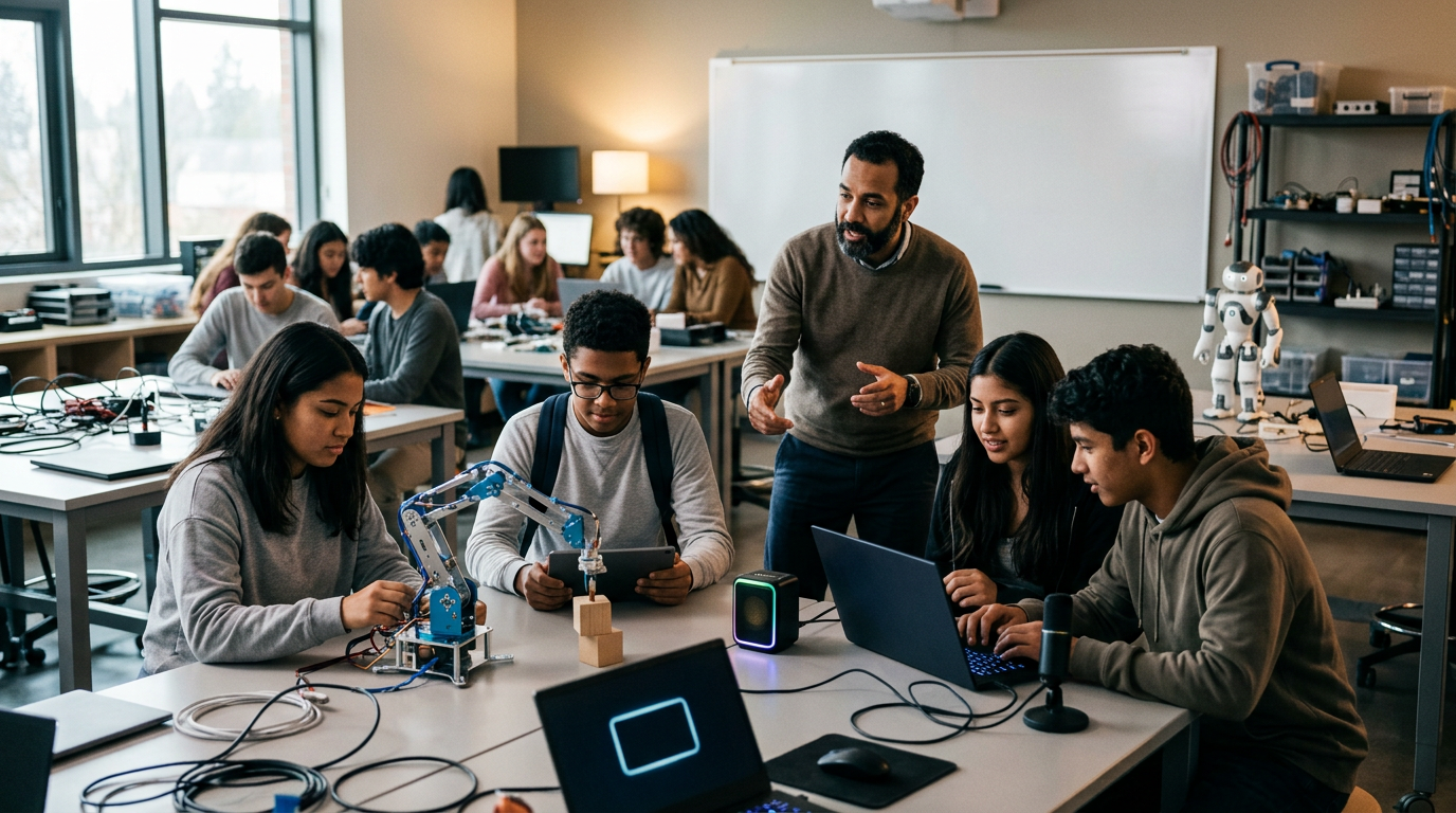 A whole-school AI tutor policy, and practising speaking with a live voice