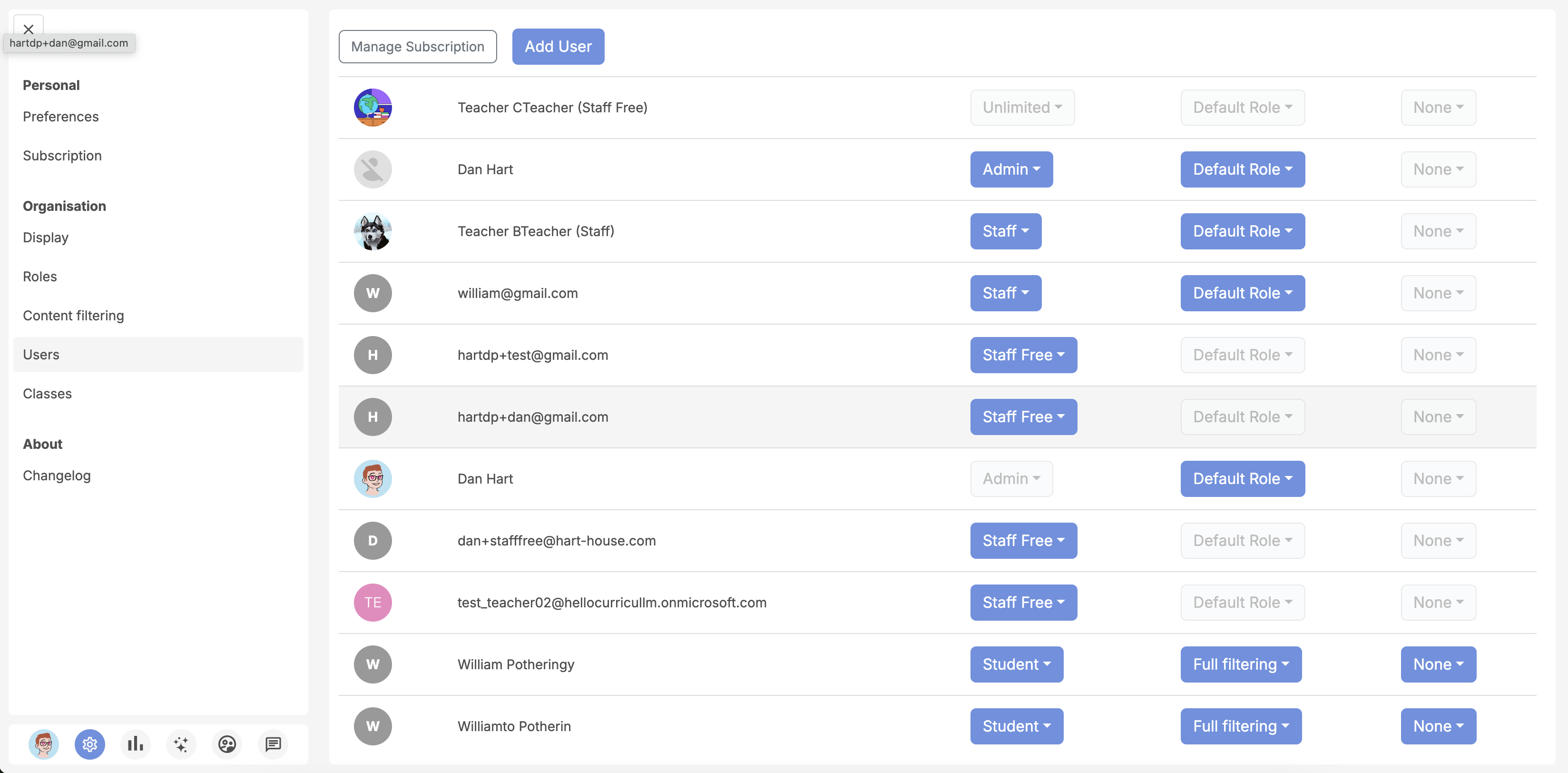 7.1 Managing Teacher, Student, and Administrator Accounts - Image 1